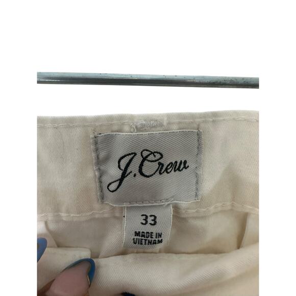 J.Crew Slouchy Boyfriend Chino Pant Cream Neutral Basic Straight Leg Size 33 - Picture 3 of 15